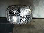 SILVER AND BLACK BUCKLE
